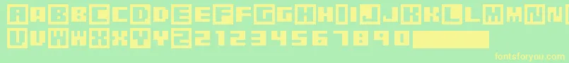 PixelGrafiti Font – Yellow Fonts on Green Background