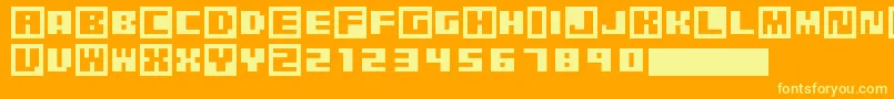 PixelGrafiti Font – Yellow Fonts on Orange Background