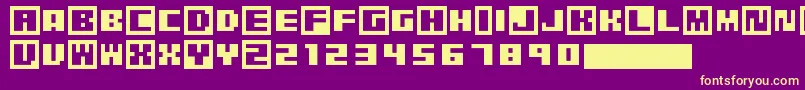 PixelGrafiti Font – Yellow Fonts on Purple Background