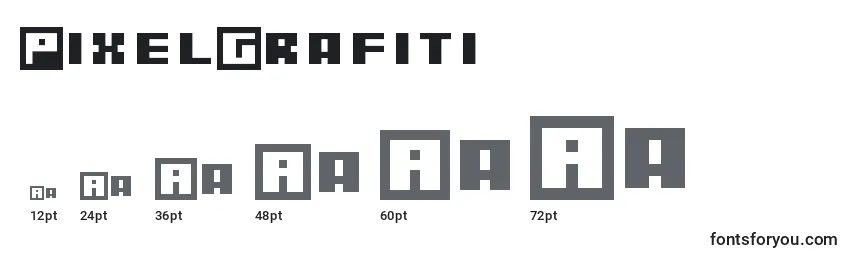 Размеры шрифта PixelGrafiti