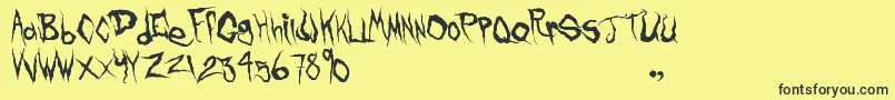 More about FrankKnows Font FrankKnows Font – Black Fonts on Yellow Background