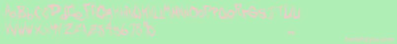 FrankKnows Font – Pink Fonts on Green Background