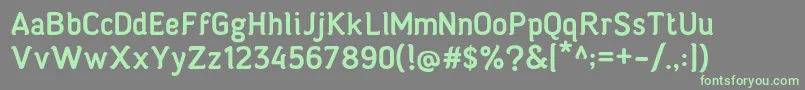 Шрифт KendalType – зелёные шрифты на сером фоне