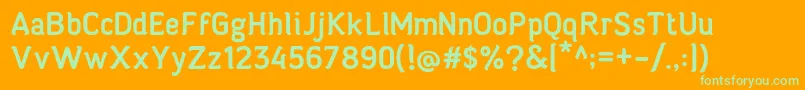 KendalType Font – Green Fonts on Orange Background
