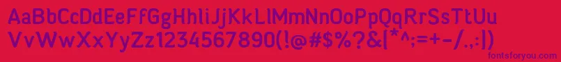 KendalType-Schriftart – Violette Schriften auf rotem Hintergrund
