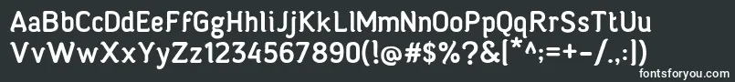 フォントKendalType – 黒い背景に白い文字