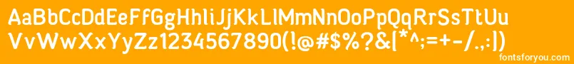 Fonte KendalType – fontes brancas em um fundo laranja