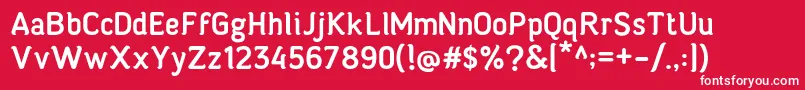 KendalType Font – White Fonts on Red Background