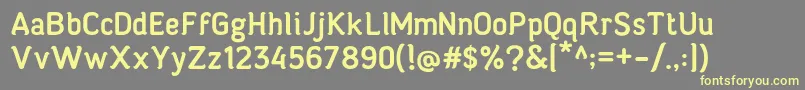 KendalType-fontti – keltaiset fontit harmaalla taustalla