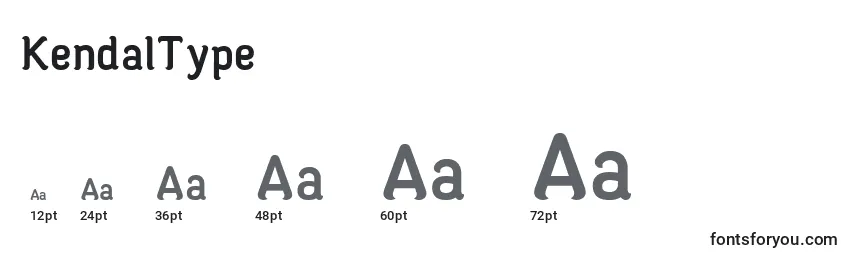 KendalType Font Sizes
