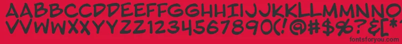 フォントBlambotPro – 赤い背景に黒い文字