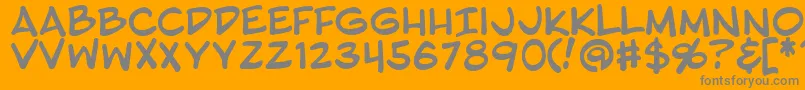 BlambotPro Font – Gray Fonts on Orange Background