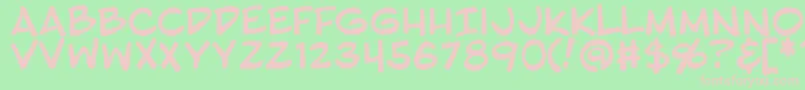 BlambotPro Font – Pink Fonts on Green Background