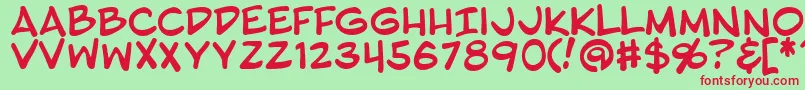 BlambotPro Font – Red Fonts on Green Background