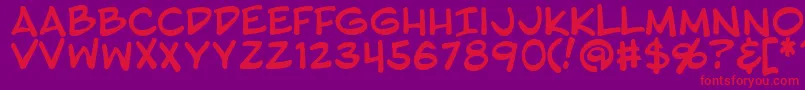 BlambotPro Font – Red Fonts on Purple Background