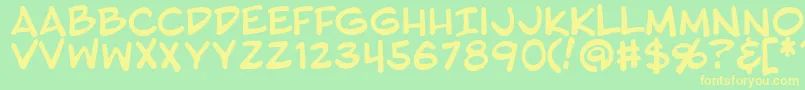 Шрифт BlambotPro – жёлтые шрифты на зелёном фоне