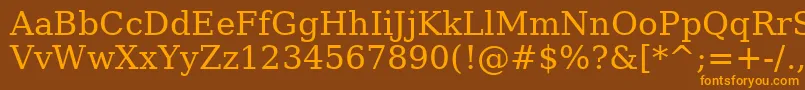 AeAlmohanad Font – Orange Fonts on Brown Background