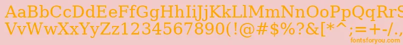 AeAlmohanad Font – Orange Fonts on Pink Background