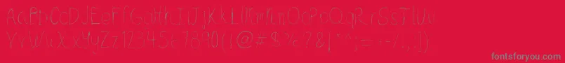Hsflazystrokes Font – Gray Fonts on Red Background