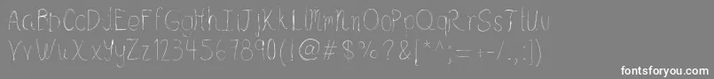 Hsflazystrokes Font – White Fonts on Gray Background