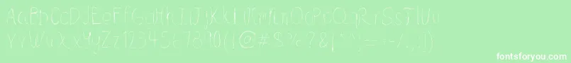 Hsflazystrokes Font – White Fonts on Green Background