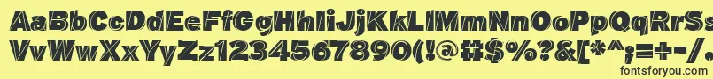 J.M.NexusBlack Font – Black Fonts on Yellow Background