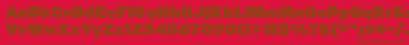 J.M.NexusBlack Font – Brown Fonts on Red Background