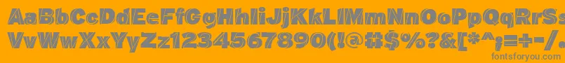 J.M.NexusBlack Font – Gray Fonts on Orange Background