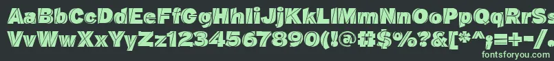 J.M.NexusBlack Font – Green Fonts on Black Background