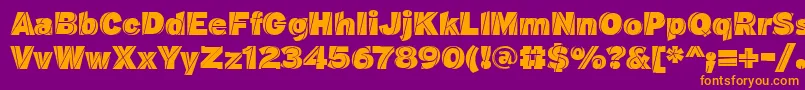 J.M.NexusBlack Font – Orange Fonts on Purple Background