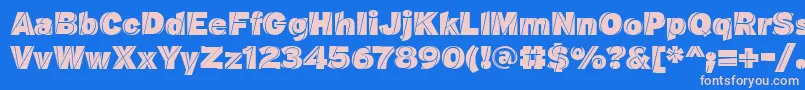 J.M.NexusBlack Font – Pink Fonts on Blue Background