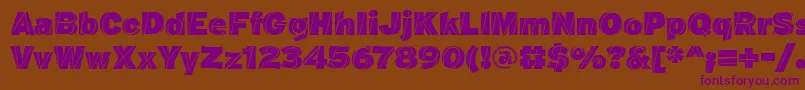 J.M.NexusBlack Font – Purple Fonts on Brown Background