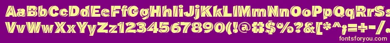 J.M.NexusBlack Font – Yellow Fonts on Purple Background