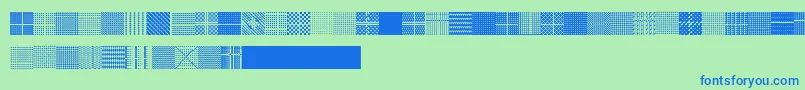 Serangkaianpattern Font – Blue Fonts on Green Background