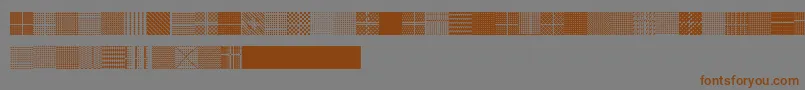 Fonte Serangkaianpattern – fontes marrons em um fundo cinza