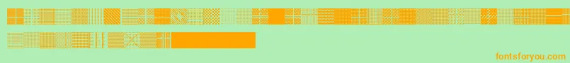 Serangkaianpattern Font – Orange Fonts on Green Background