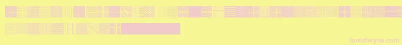 Serangkaianpattern Font – Pink Fonts on Yellow Background