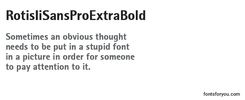 RotisIiSansProExtraBold-fontti