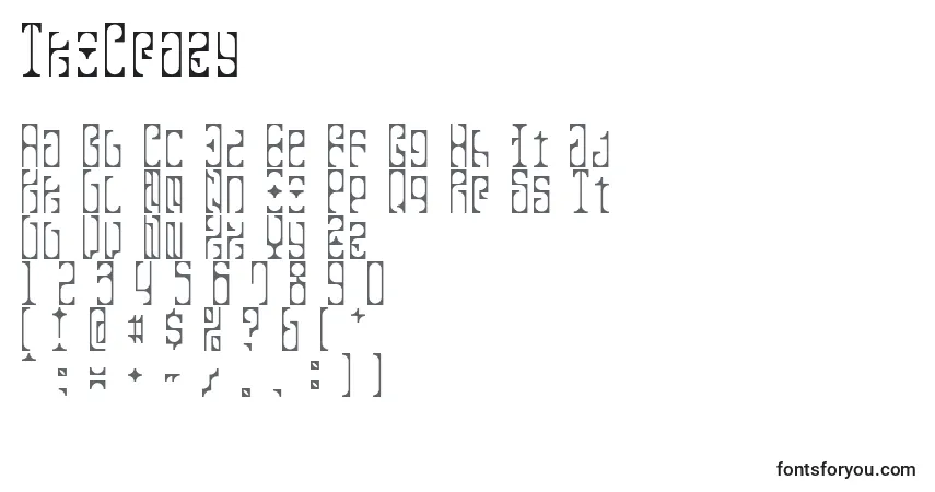 Schriftart TkoCrazy – Alphabet, Zahlen, spezielle Symbole