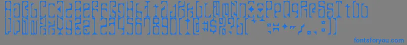 TkoCrazy-Schriftart – Blaue Schriften auf grauem Hintergrund