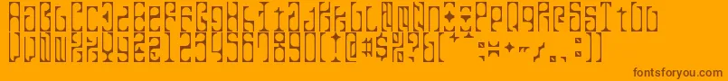 TkoCrazy Font – Brown Fonts on Orange Background