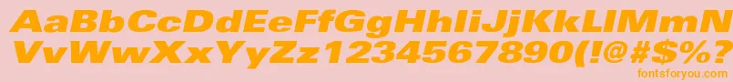 UniversExtrablackextobl Font – Orange Fonts on Pink Background