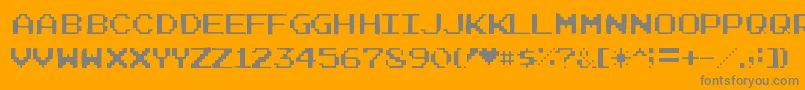 Joystixgaunt Font – Gray Fonts on Orange Background