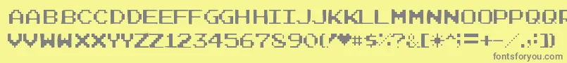 Joystixgaunt Font – Gray Fonts on Yellow Background