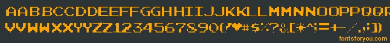 フォントJoystixgaunt – 黒い背景にオレンジの文字