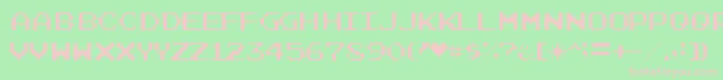 Joystixgaunt Font – Pink Fonts on Green Background