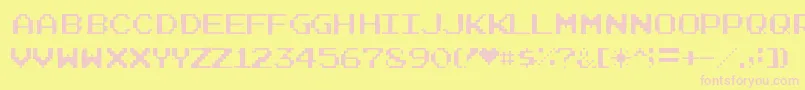 Joystixgaunt Font – Pink Fonts on Yellow Background