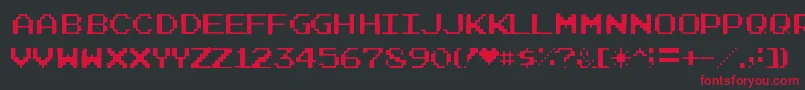 Joystixgaunt Font – Red Fonts on Black Background