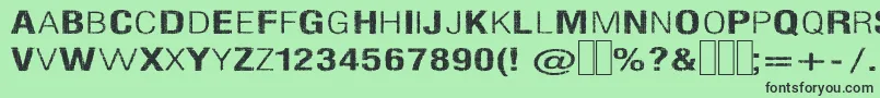 Slnthle Font – Black Fonts on Green Background