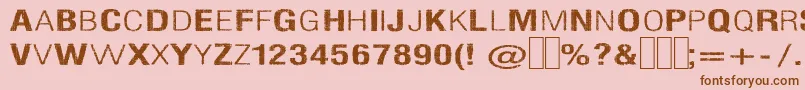 Slnthle Font – Brown Fonts on Pink Background